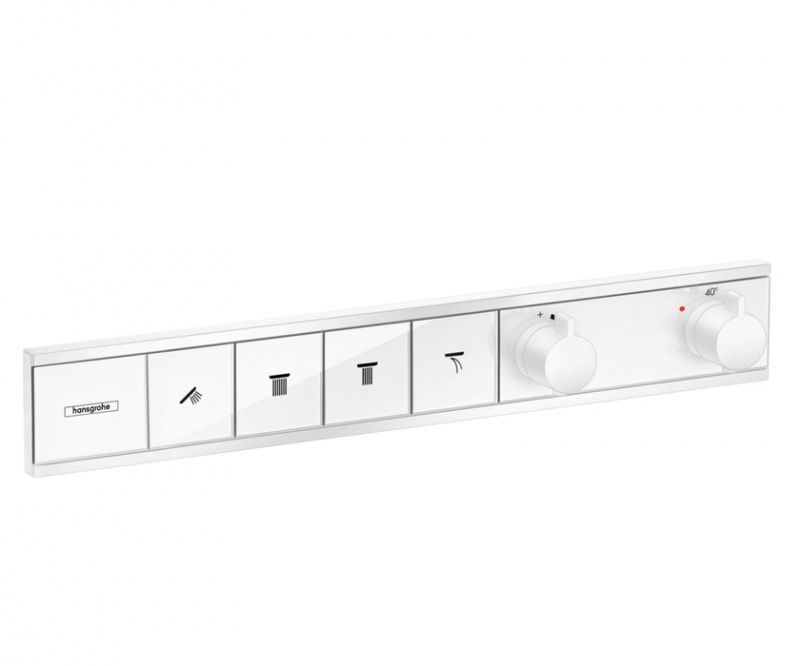 Термостатический смеситель Hansgrohe RainSelect для 4 потребителей скрытого монтажа матовый белый 15382700