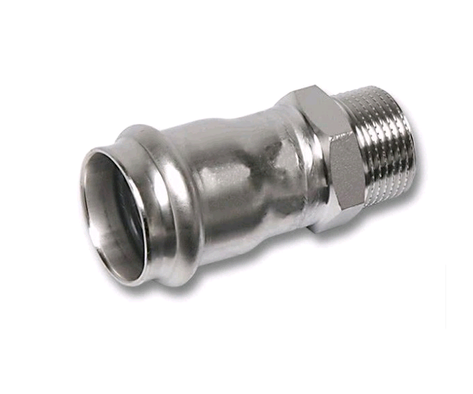 Ниппель переходной Sanha NiroPress AISI 304L ВПр-НР 28 мм x 3/4 191243G28343