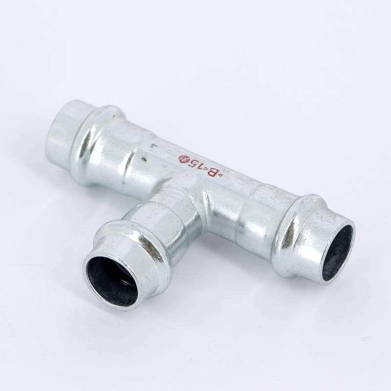 Тройник пресс IBP 15 мм оцинкованная сталь PC5130 0151515