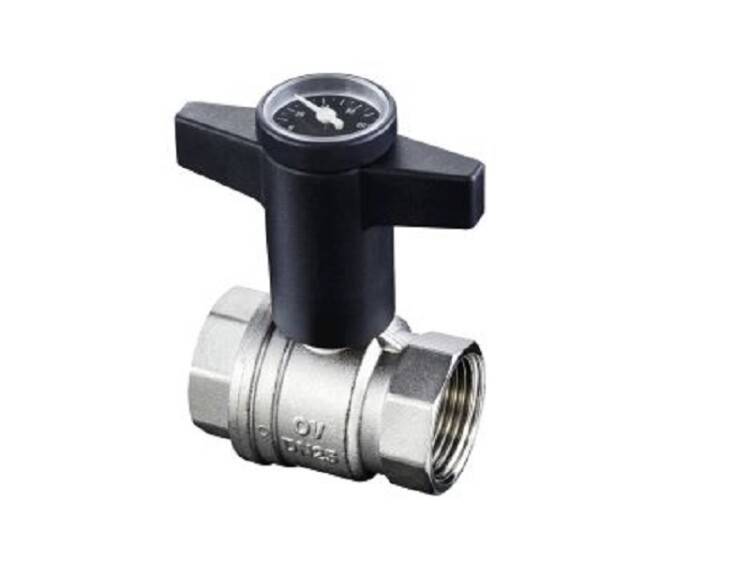 Кран шаровой Oventrop Optibal DN20 3/4 с термометром 1078006