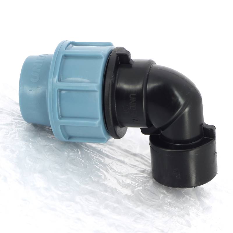 Угольник обжимной Unidelta Deltone 20х1/2 внутренняя резьба для ПНД труб 1009020002