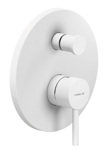 Смеситель для ванны Paffoni LIVE внешняя часть матовый белый LV00100/EWM