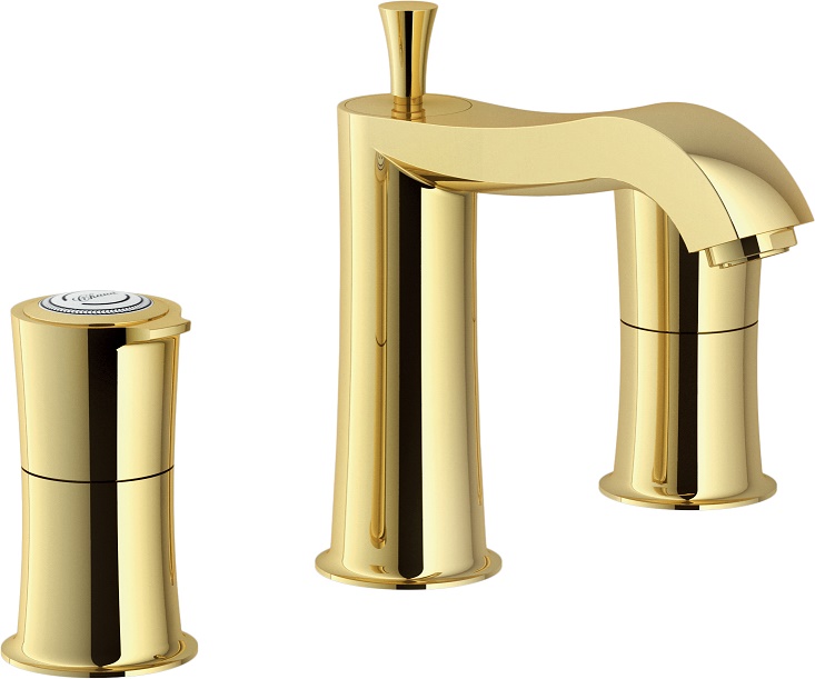 Смеситель для раковины TopZero Sofi на 3 отверстия золото SI98211/1GDP