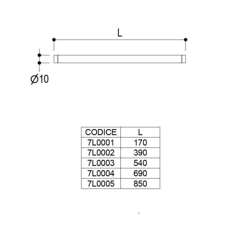 Рейлинг для аксессуаров Ritmonio Elementa L 390 мм NCS S 7010-R10B 7L0002NCSS7010R10B