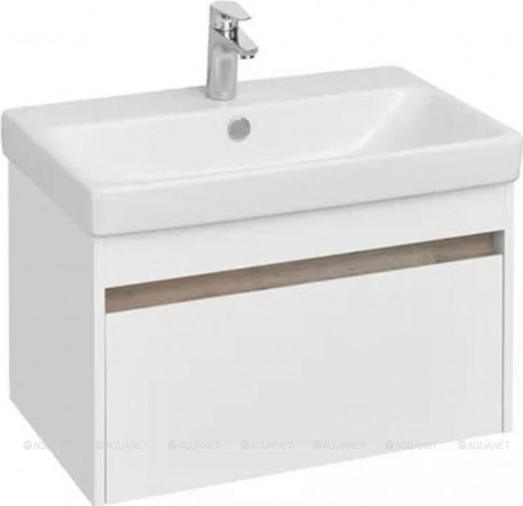 Тумба-умывальник Aquaton Марти 70 Белый глянец с раковиной 1WH501628 1A267501MY010