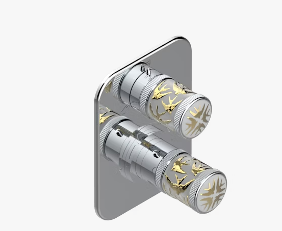Смеситель для душа THG Hirondelles Gold stamped встраиваемый на 3 потребителя цвет хром A4LA025600BE