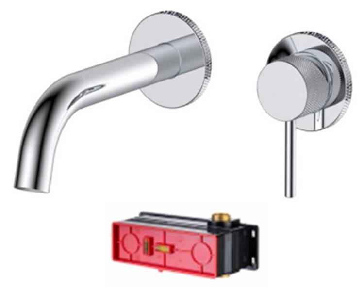 Смеситель для раковины Splendy Passion настенный встраиваемый однорычажный никель брашированный PA201205UK2NB