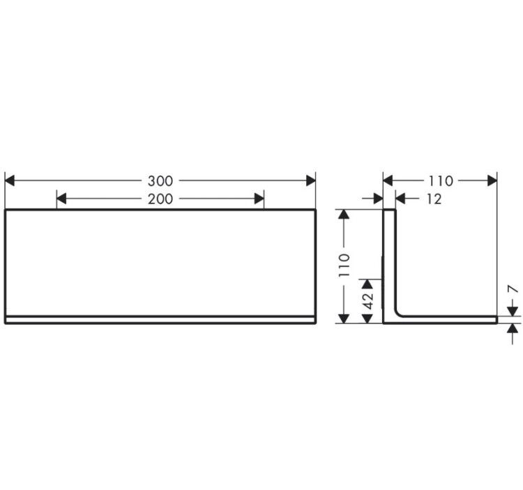 Полка Axor Universal Rectangular 300x110x110 мм золото красное шлифованное 42644310