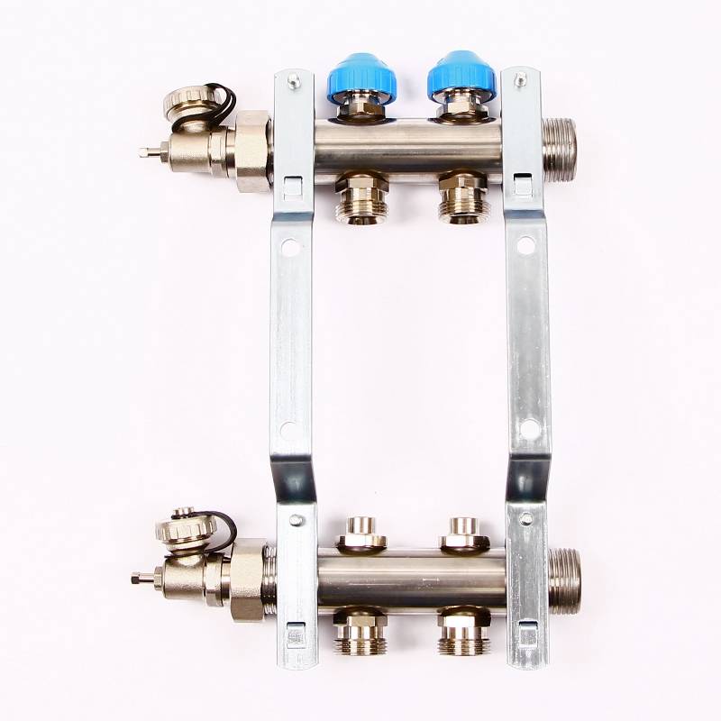 Коллекторная группа Uni-Fitt 1 x 3/4 2 выхода с балансировочными и термостатическими вентилями 456W4302