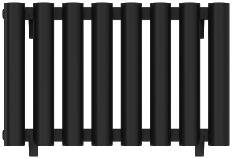 Дизайн-радиатор Сунержа Кумир-0 1-трубный 300x540 мм 8 секций чёрный матовый 31-0340-3008