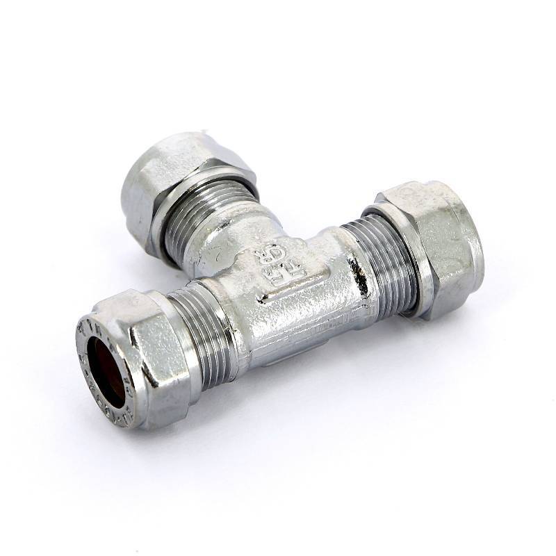 Тройник обжимной хромированный Tiemme 10 мм 1130073