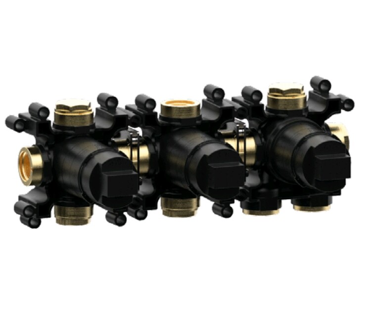 Внутренняя часть термостатического смесителя для душа Almar Modular Push на 2 потребителя E176908