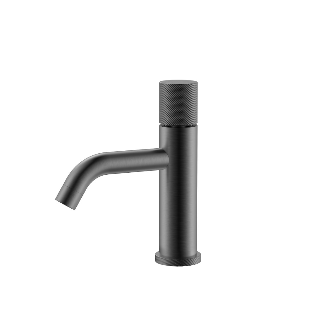 Смеситель для раковины Boheme Stick Spirale высота излива 7.6 см gun metall 121-GM.4