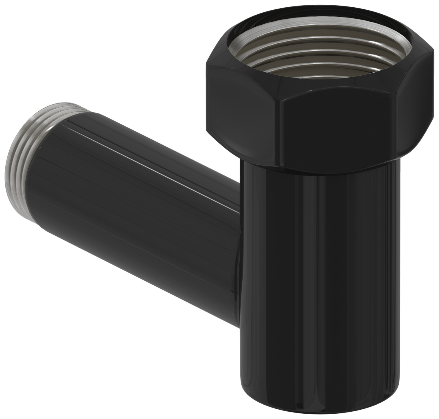Уголок переходной Стилье G 1 НГ - G 3/4 HP черный глянцевый 172000-1034