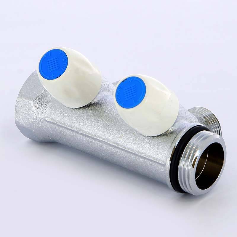 Коллектор хромированный Tiemme 1860 1 НВ 2 выхода 3/4 EK 50 мм 1860024