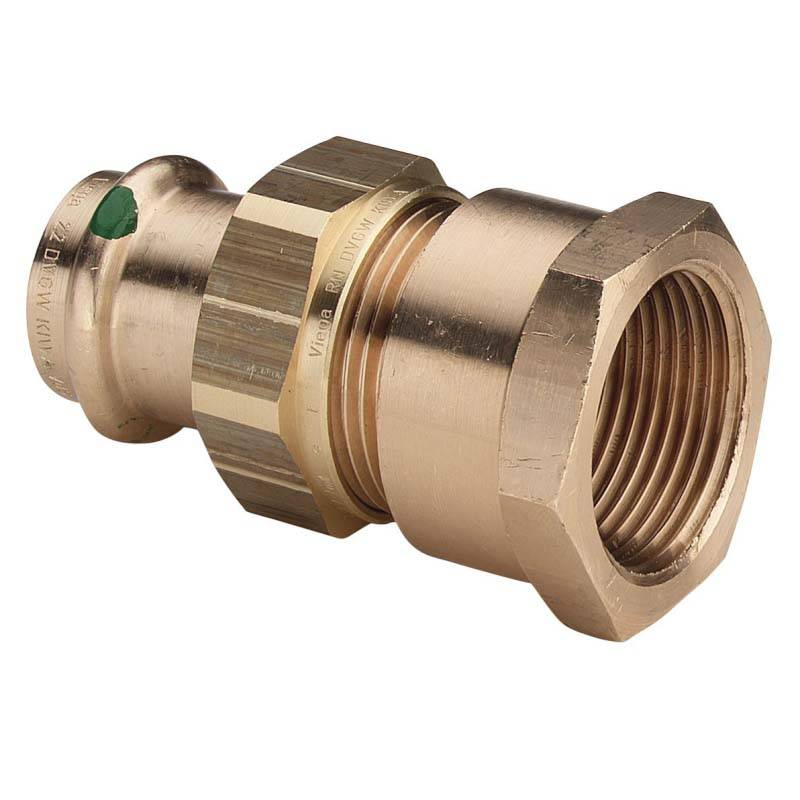 Муфта разъёмная пресс Viega Sanpress бронза 18x3/4 ВР 314910
