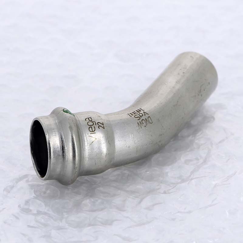 Угол-вставка 45° пресс Viega Sanpress Inox 22 мм нержавеющая сталь 435400