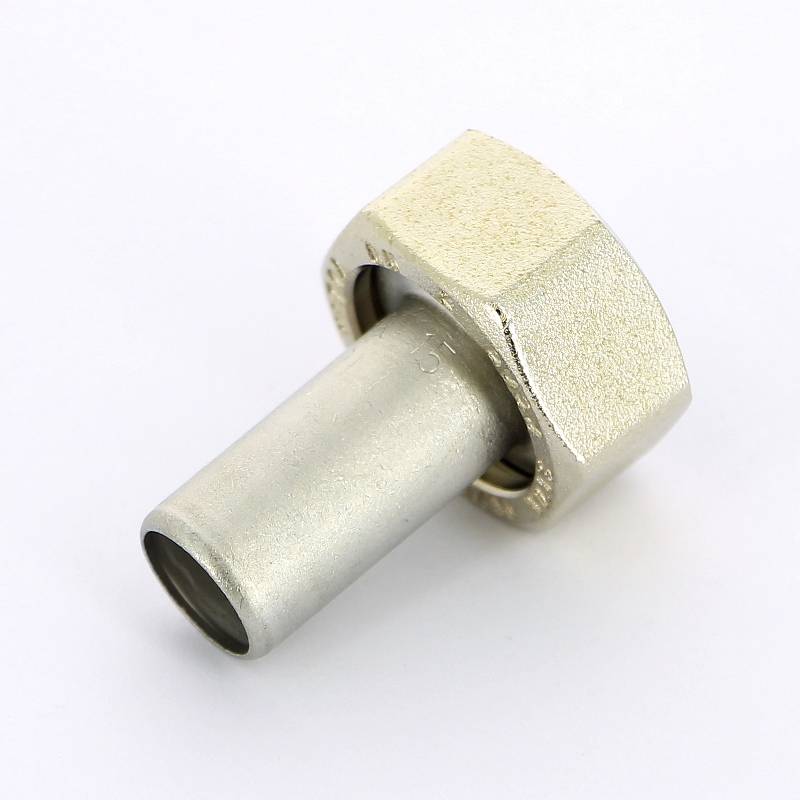 Муфта-вставка пресс с накидной гайкой Viega Sanpress Inox 15х3/4 ВР нержавеющая сталь 438180