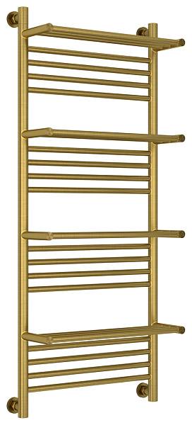 Полотенцесушитель водяной Сунержа Богема с 4 полками 500x1200 мм состаренная латунь 051-0224-1250