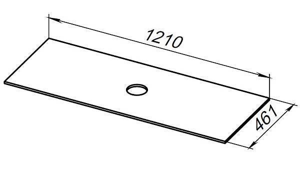 Столешница Allen Brau Reality 121x46,1x1 см белая 1.32026.K