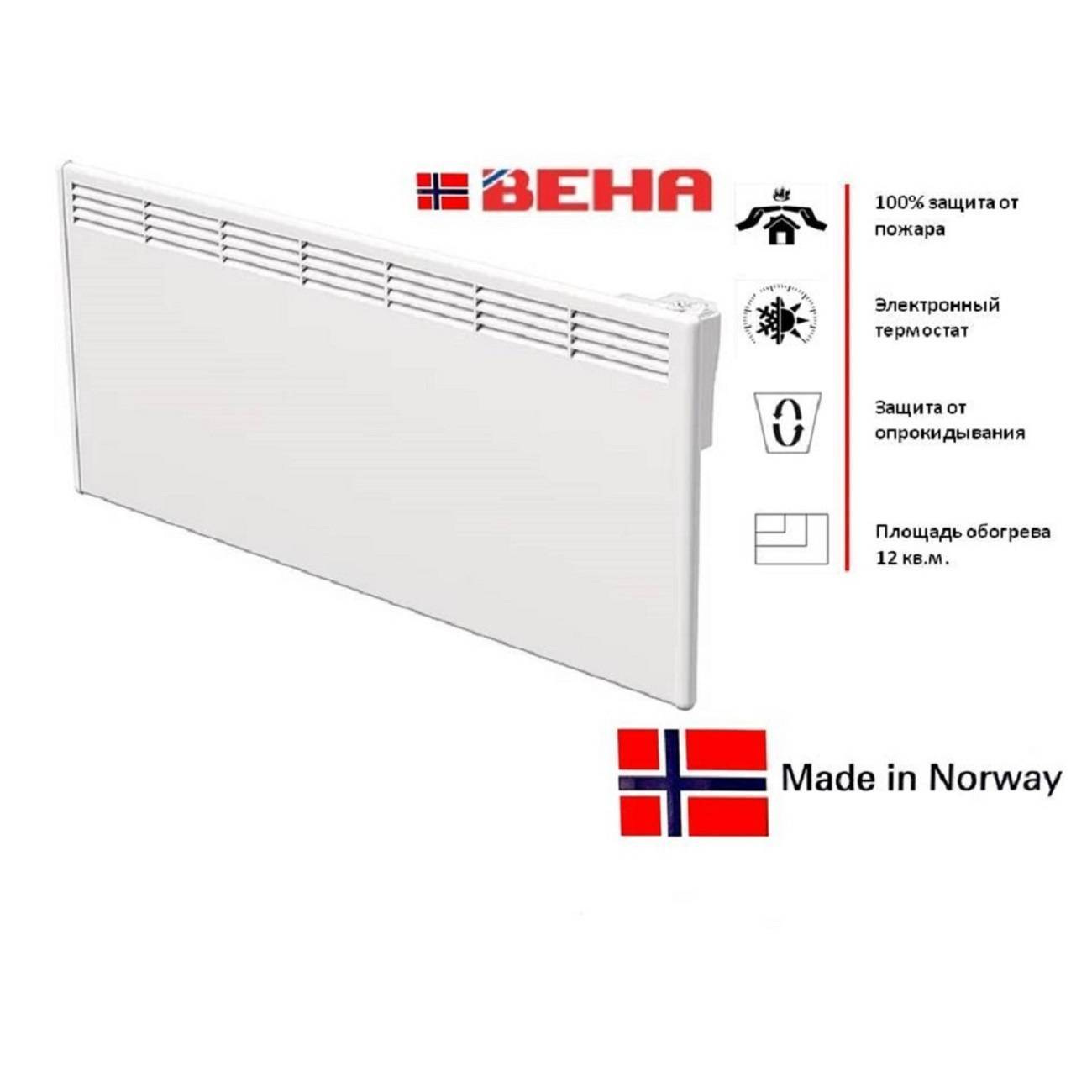 Конвектор электрический Beha P12 1250 Вт P12