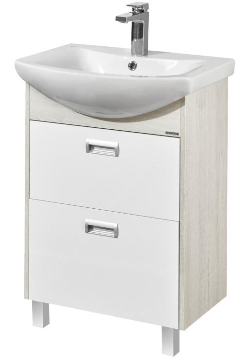 Комплект мебели для ванной AQUATON Бекка 60 тумба-умывальник и раковина Балтика 60 1A1966K1BAC20