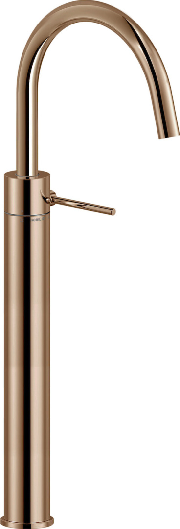 Смеситель для раковины Nobili Velis высокий 394 мм без донного клапана красное золото VE125148/3RCP
