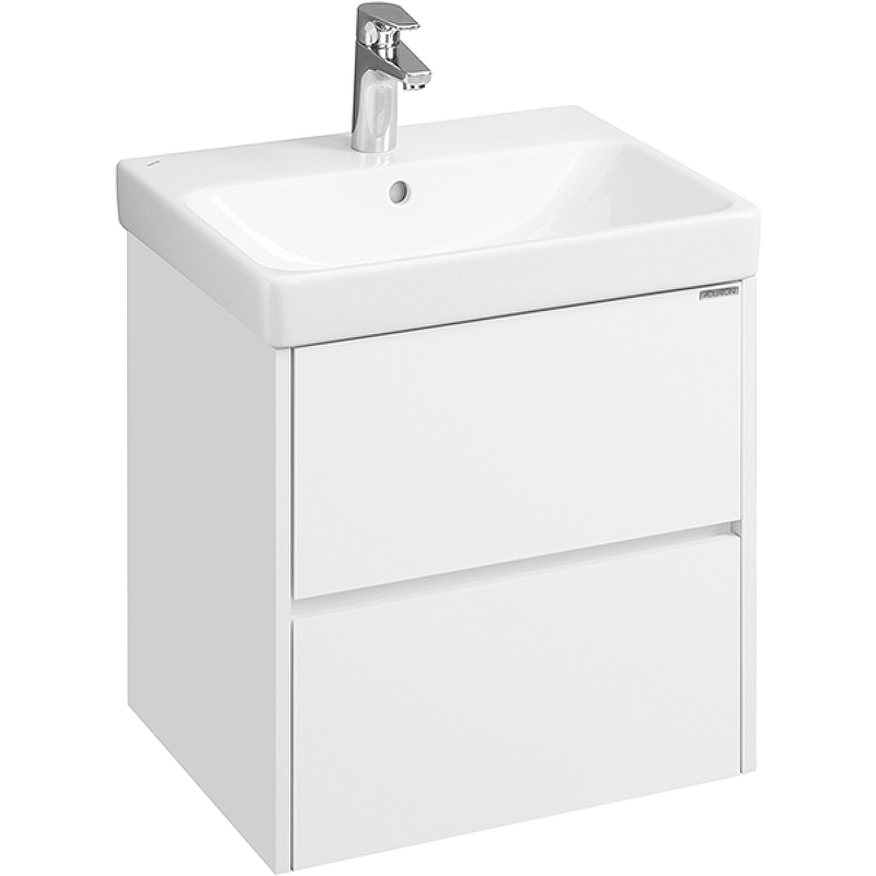 Комплект AQUATON Сканди 55 тумба Белый, раковина Адриана 55 1A2517K0SD010