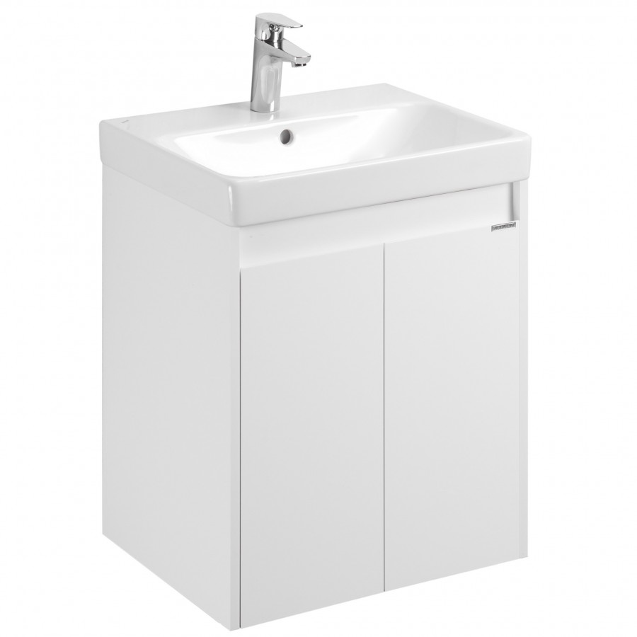 Комплект тумба-умывальник Aquaton Сканди Doors 55 Белый и раковина Адриана 55 1A2788K0SD010