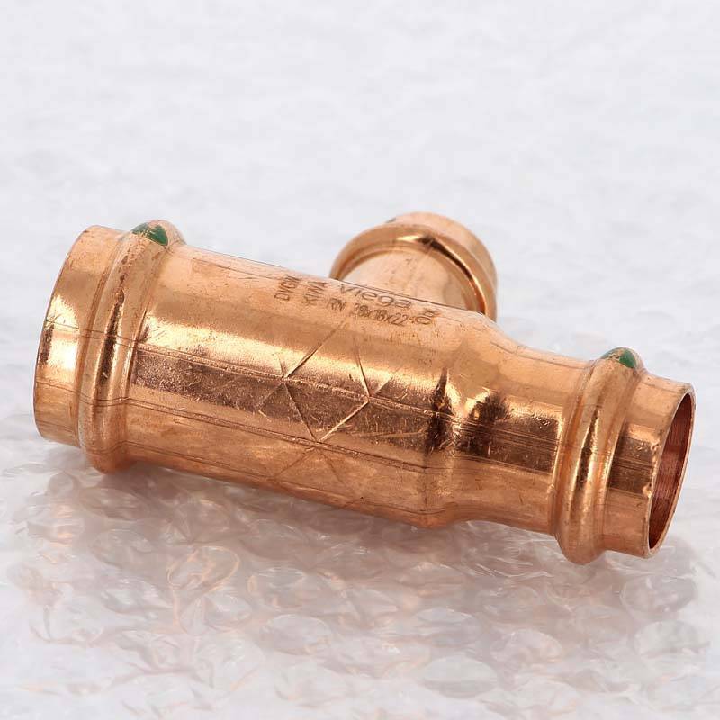 Тройник пресс медный Viega Profipress 35x18x22 мм 324858