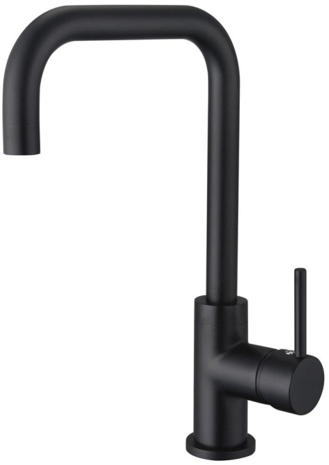 Смеситель для кухни Aquanet Вега квадратный излив матовый черный AQ1080MB