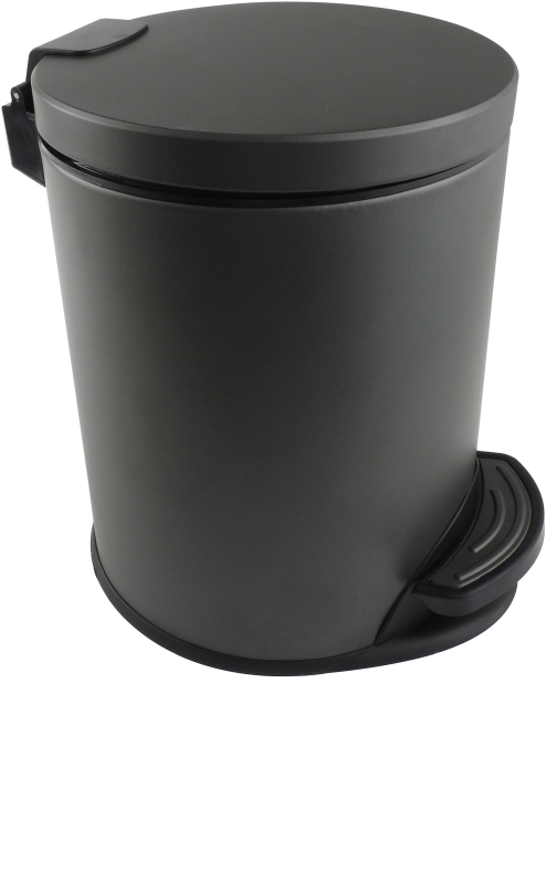 Корзина для мусора с педалью Aquanet Вега 5 л матовый черный AQ4016MB