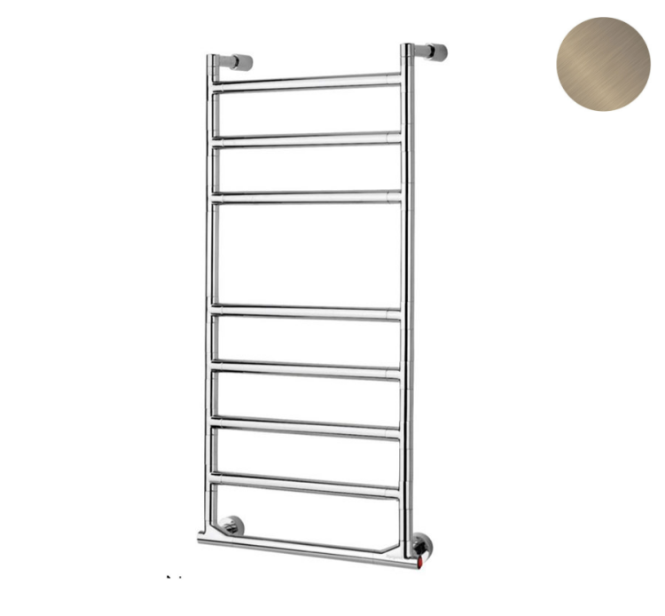 Полотенцесушитель электрический Margaroli Sereno 500x906x100 мм скрытое подключение Brushed Nickel 5744708BNB