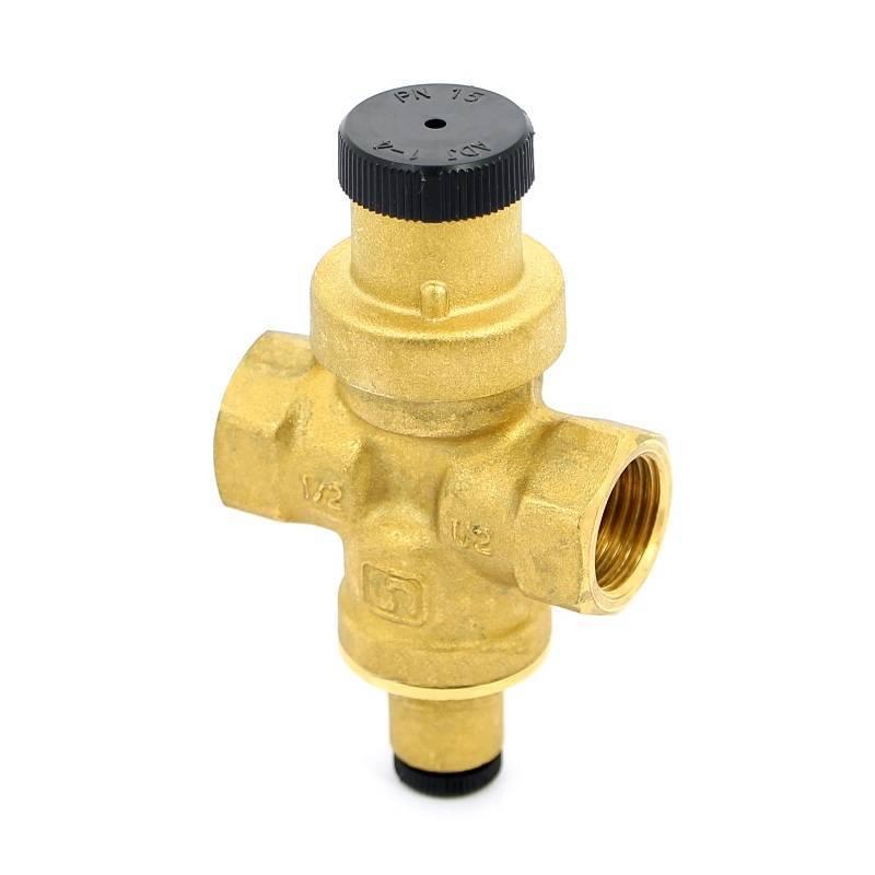 Редуктор давления UNI-FITT ВВ 1/2 латунный под радиальный манометр 202G2140