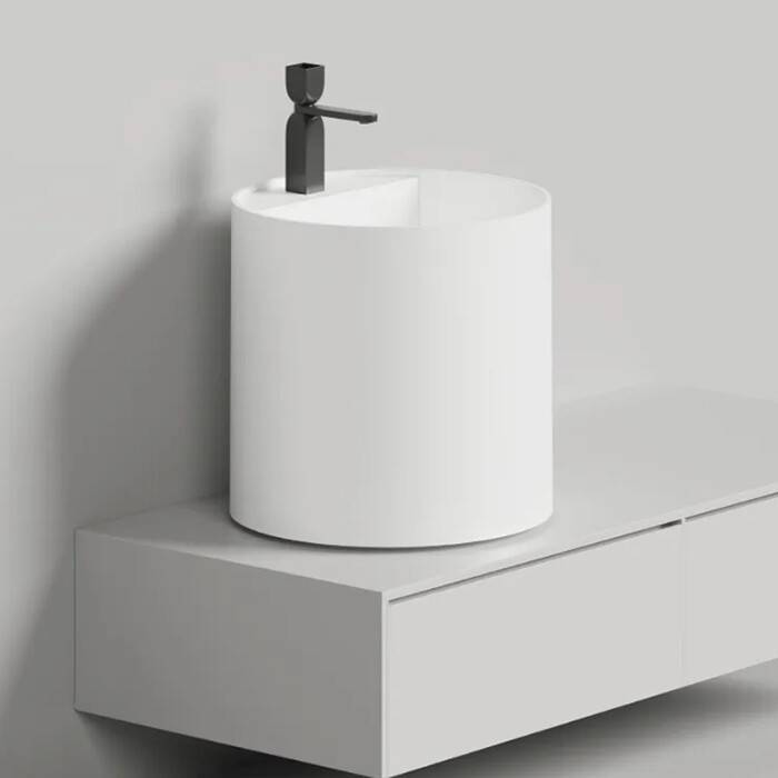 Раковина Salini Armonia Round Top 03 450x450x450 мм белая матовая 130423TM