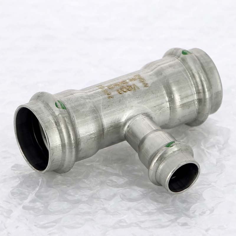 Тройник пресс Viega Sanpress Inox 28x15x28 мм нержавеющая сталь 435950