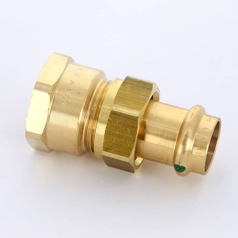 Муфта разъёмная пресс Viega Sanpress бронза 22x1 ВР 133900