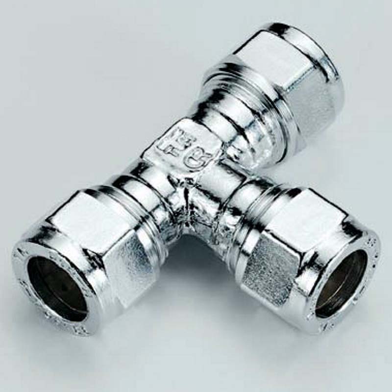 Тройник обжимной хромированный Tiemme 12 мм 1130008