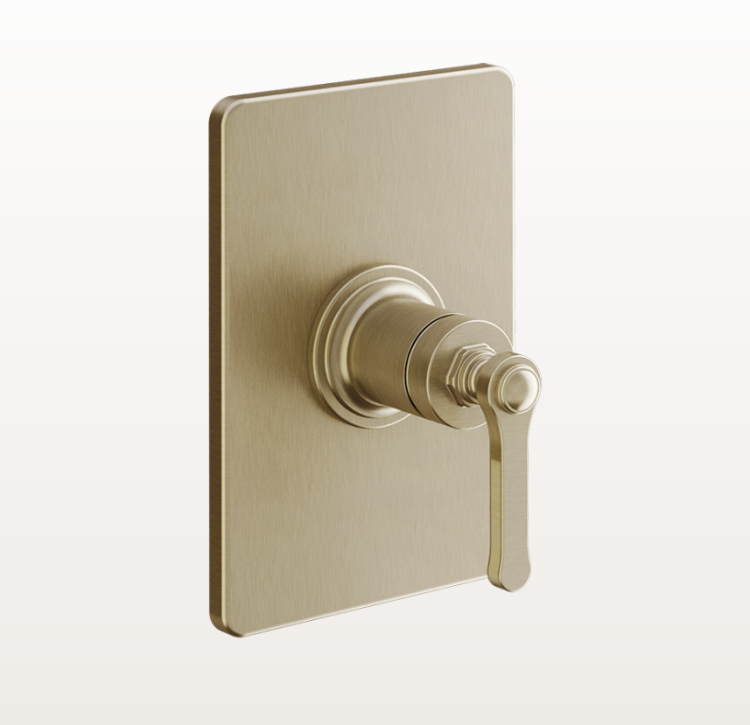 Смеситель для душа, Gessi, VENTI20, на 1 потребитель, настенный встраиваемый, цвет-Warm Bronze Brushed PVD