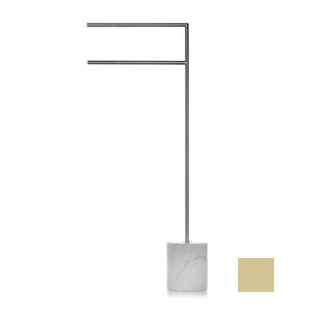 Полотенцедержатель напольный Bertocci Carrarino 120x300x790 мм Carrara/Soft gold 12447250150