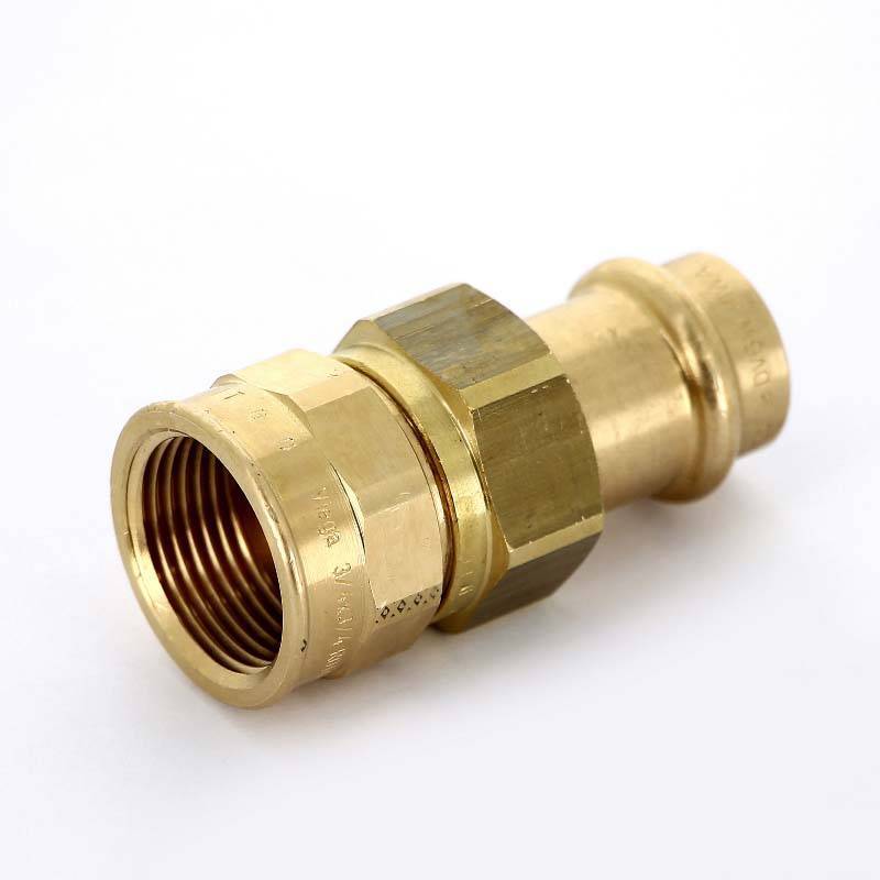 Муфта разъёмная пресс Viega Sanpress бронза 18x3/4 ВР 314910