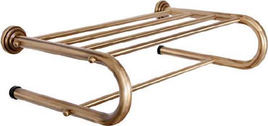 Полка для полотенец с полотенцедержателем Boheme Medici бронза 10627
