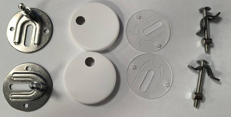 Комплект петель для сиденья унитаза Splendy 50 мм 2 шт сталь/белый AA1123H50AW