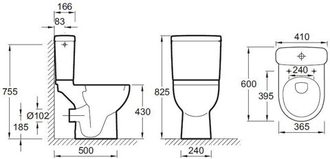 Унитаз напольный под бачок Jacob Delafon Odeon Up 18557K-00