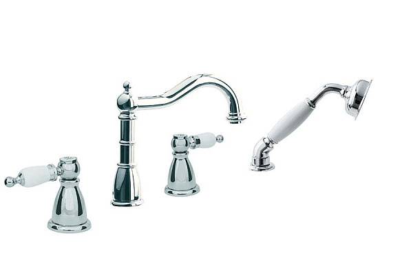 Смеситель на борт ванны врезной Boheme Chromo хром глянцевый 396