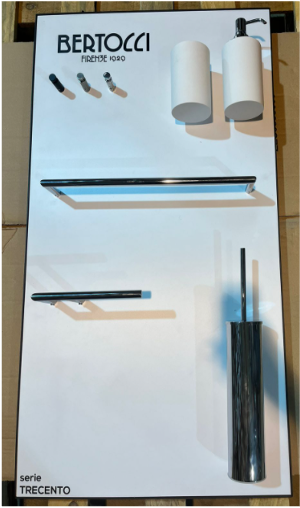 Панель экспозиционная Bertocci Trecento 500-900 мм с аксессуарами белый матовый 19300110125