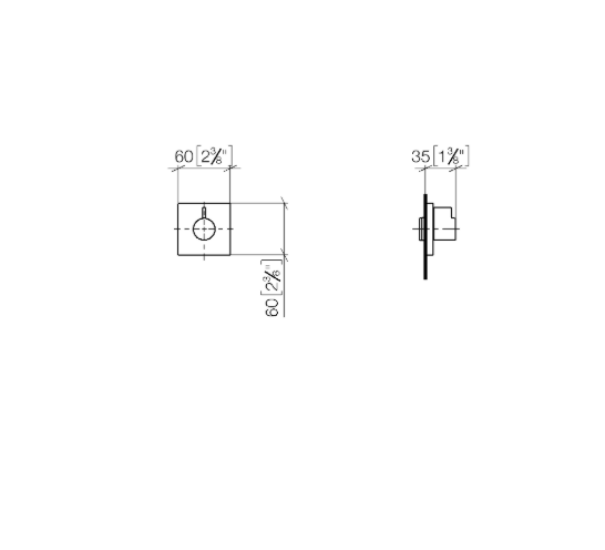 Вентиль запорный Dornbracht Symetrics 1/2 встраиваемый, цвет платина сатинированная 3660798506