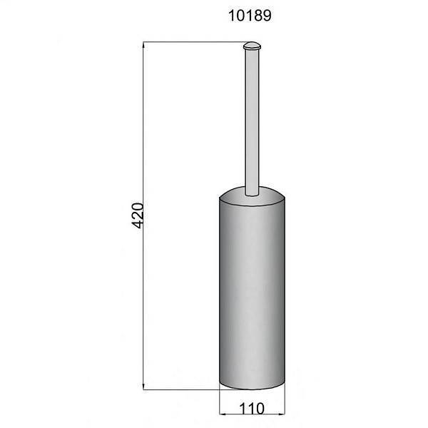 Ершик для унитаза Boheme Vogue напольный хром 10189