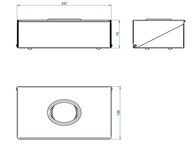 Коробочка для салфеток THG 245x130x70 мм золото G00F01704