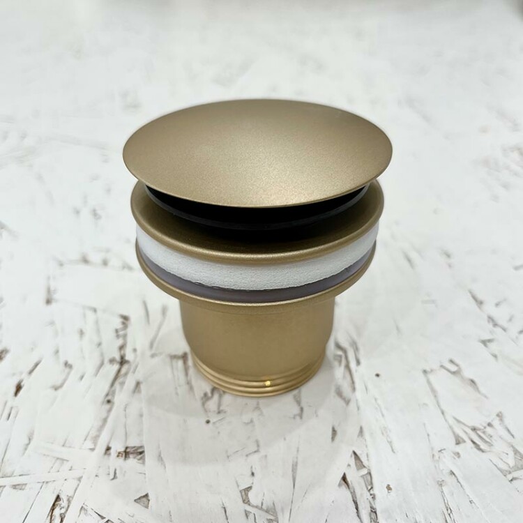 Донный клапан для раковины Carimali 1 1/4 золото матовое 49865114OGF